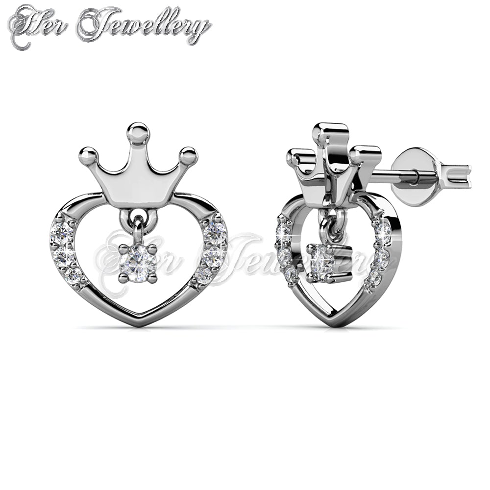 Swarovski Crystals Lovely Crown Earrings - Her Jewellery