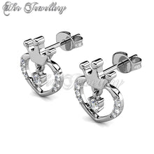 Swarovski Crystals Lovely Crown Earrings - Her Jewellery