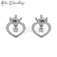 Swarovski Crystals Lovely Crown Earrings - Her Jewellery