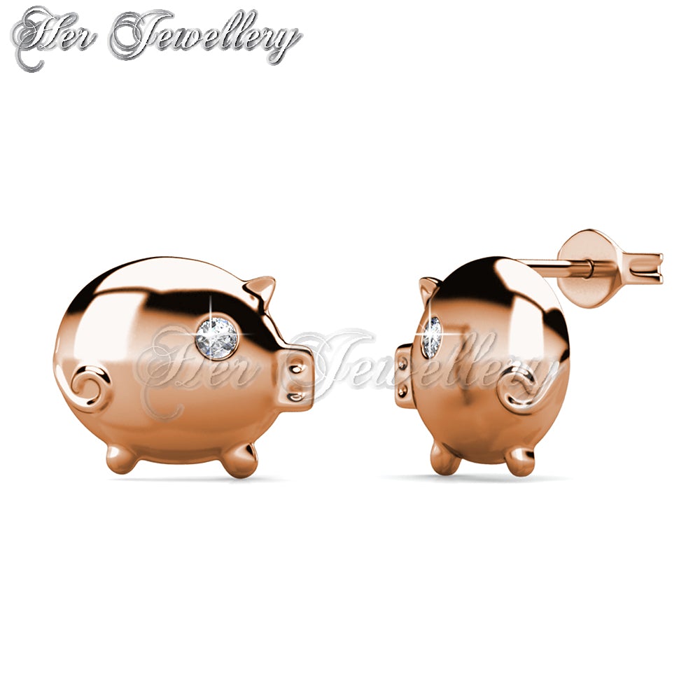 Swarovski Crystals Miss Piggy Earrings - Her Jewellery