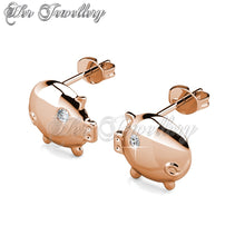 Swarovski Crystals Miss Piggy Earrings - Her Jewellery