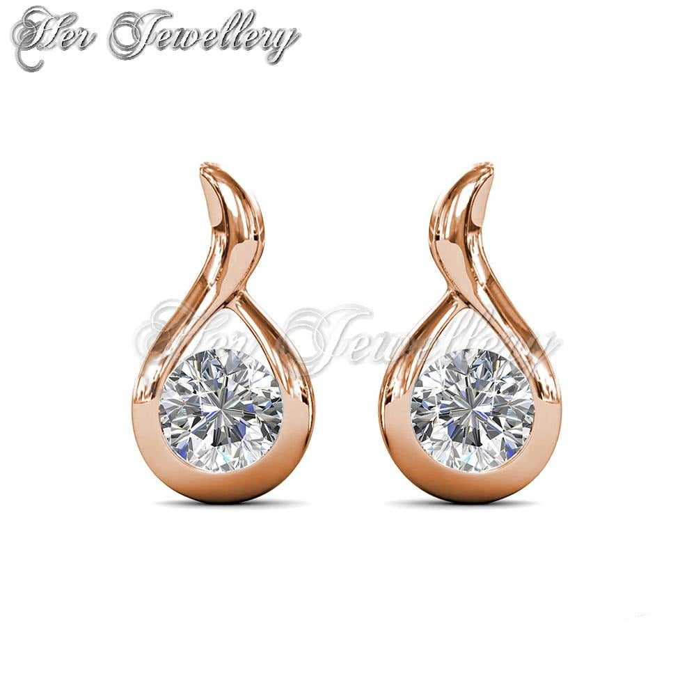 Swarovski Crystals Wavvy Earrings - Her Jewellery