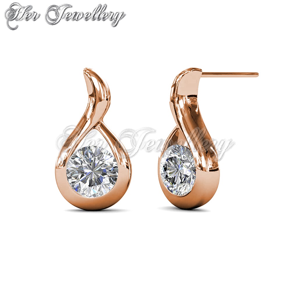 Swarovski Crystals Wavvy Earrings - Her Jewellery