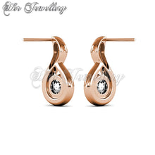 Swarovski Crystals Wavvy Earrings - Her Jewellery