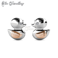 Swarovski Crystals Little Duck Earrings‏ - Her Jewellery