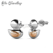 Swarovski Crystals Little Duck Earrings‏ - Her Jewellery