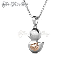 Swarovski Crystals Little Duck Pendant - Her Jewellery