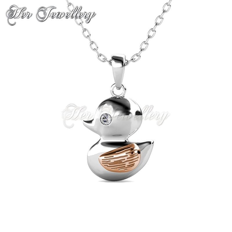 Swarovski Crystals Little Duck Pendant - Her Jewellery