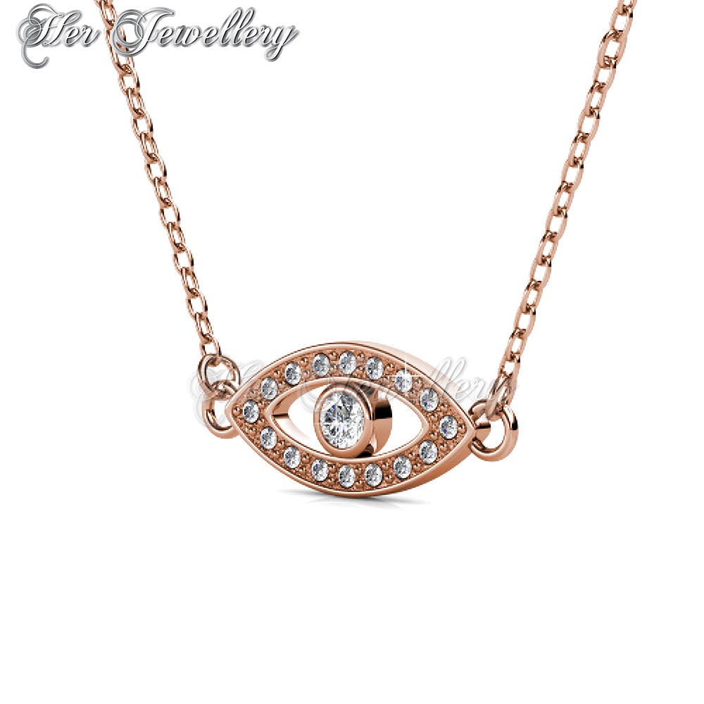 Swarovski Crystals Angel Eye Pendant (Rose Gold) - Her Jewellery