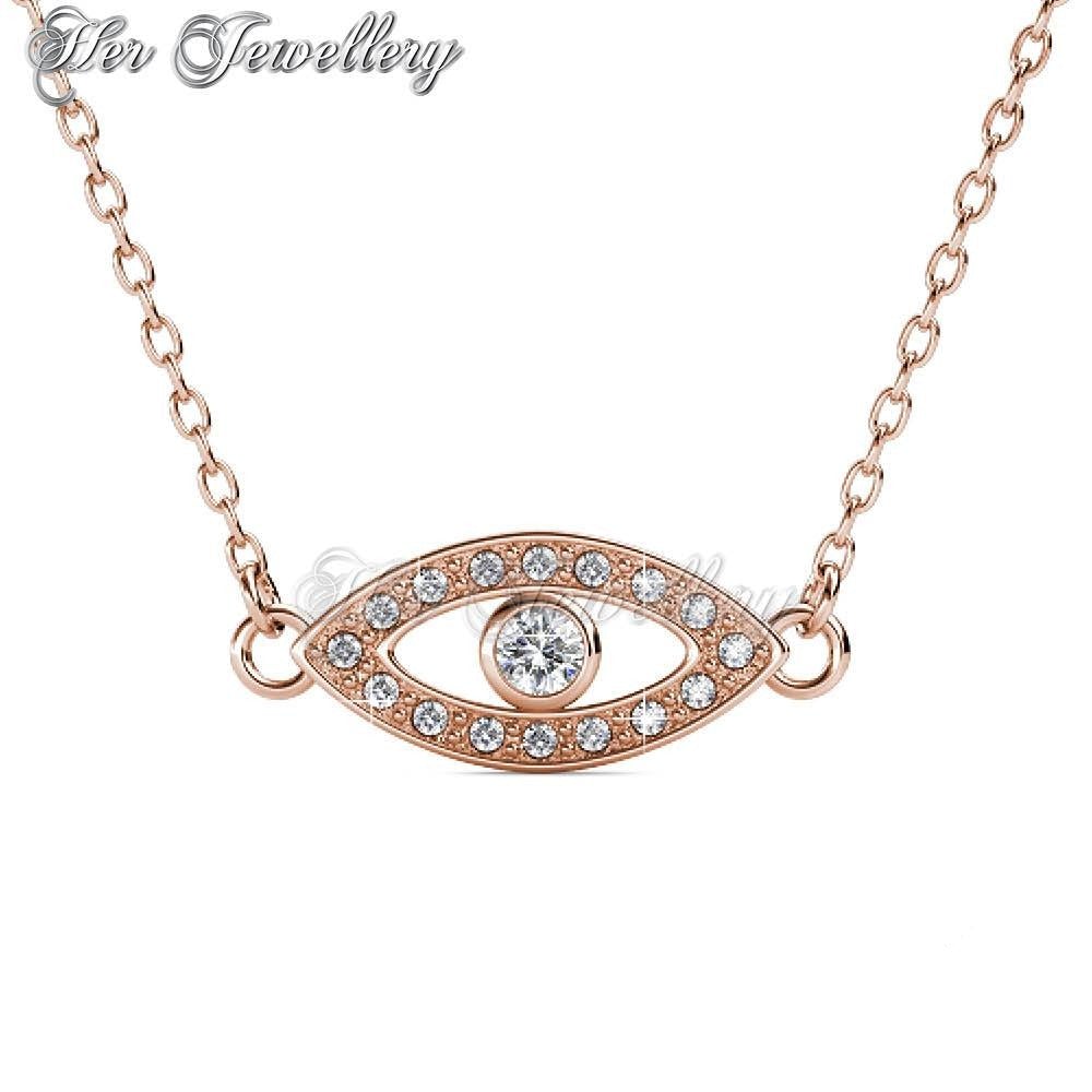 Swarovski Crystals Angel Eye Pendant (Rose Gold) - Her Jewellery