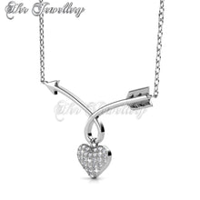 Swarovski Crystals Arrow of Heart Pendant - Her Jewellery