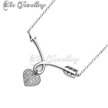 Swarovski Crystals Arrow of Heart Pendant - Her Jewellery