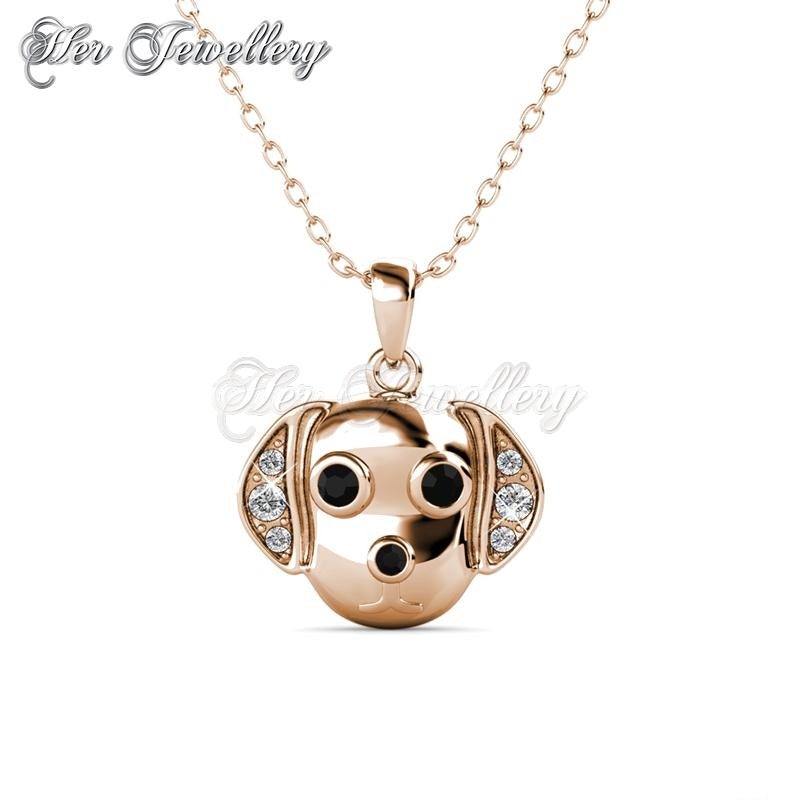 Swarovski Crystals Beagle Pendant (Rose Gold) - Her Jewellery