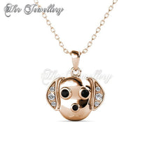 Swarovski Crystals Beagle Set (Rose Gold) - Her Jewellery