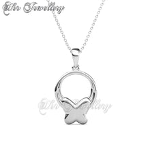 Swarovski Crystals Butterfly Cerulean Pendant - Her Jewellery