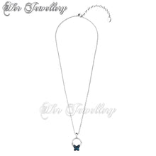 Swarovski Crystals Butterfly Cerulean Pendant - Her Jewellery