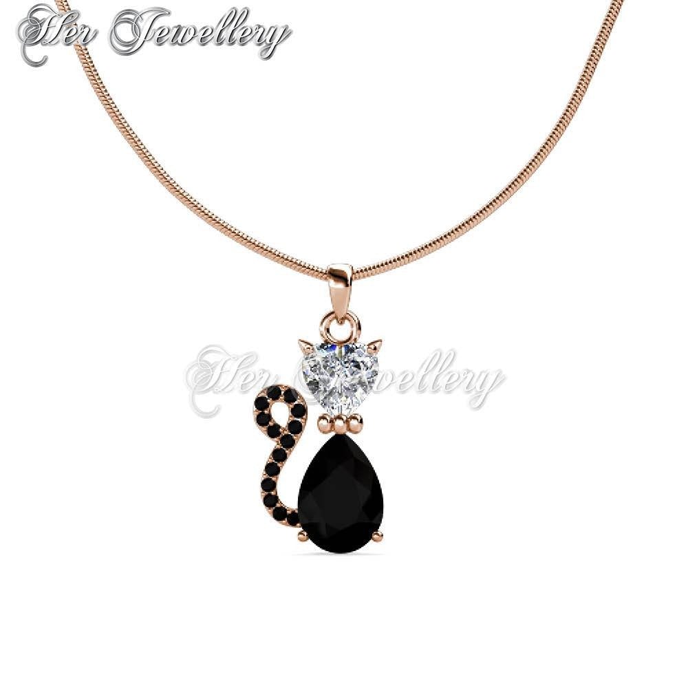 Swarovski Crystals Cat Pendant‏ - Her Jewellery