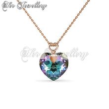 Cheery Heart Pendant (3 Crystal Colours)