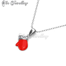 Swarovski Crystals Christmas Gloves Pendant - Her Jewellery