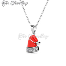 Swarovski Crystals Christmas Hat Pendant - Her Jewellery