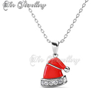 Swarovski Crystals Christmas Hat Pendant - Her Jewellery