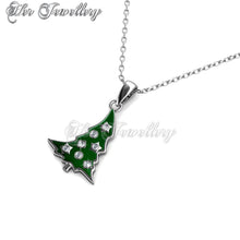 Swarovski Crystals Christmas Tree Pendant - Her Jewellery
