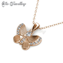 Swarovski Crystals Chrysalis Butterfly Set (Rose Gold) - Her Jewellery