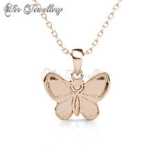 Swarovski Crystals Chrysalis Butterfly Set (Rose Gold) - Her Jewellery