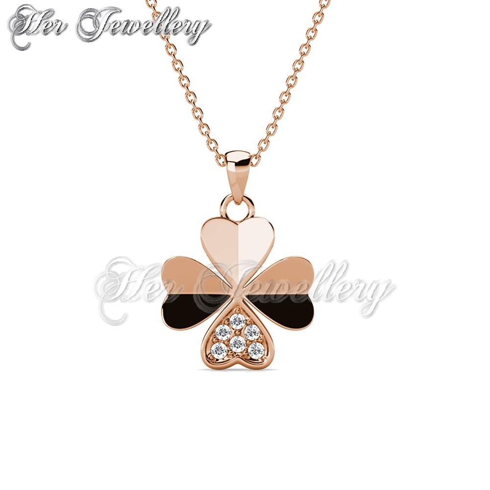 Swarovski Crystals Clover Petal Pendant - Her Jewellery