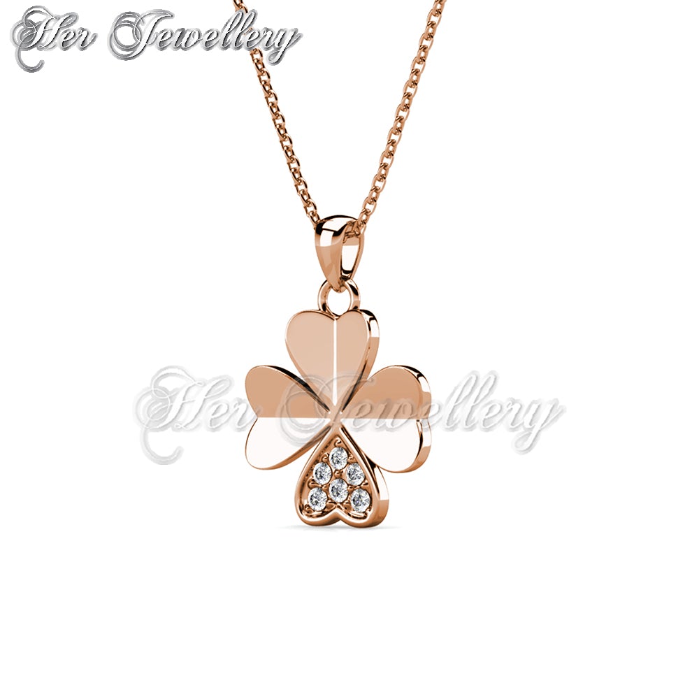 Swarovski Crystals Clover Petal Pendant - Her Jewellery