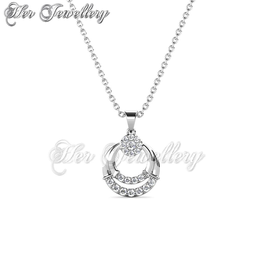 Swarovski Crystals Cresent Stone Pendant - Her Jewellery