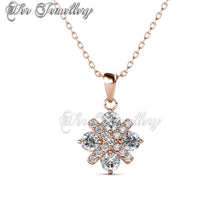 Swarovski Crystals Cross Petal Set (Rose Gold) - Her Jewellery