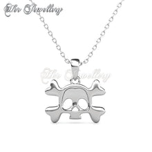 Swarovski Crystals Cross Skull Pendant‏ - Her Jewellery