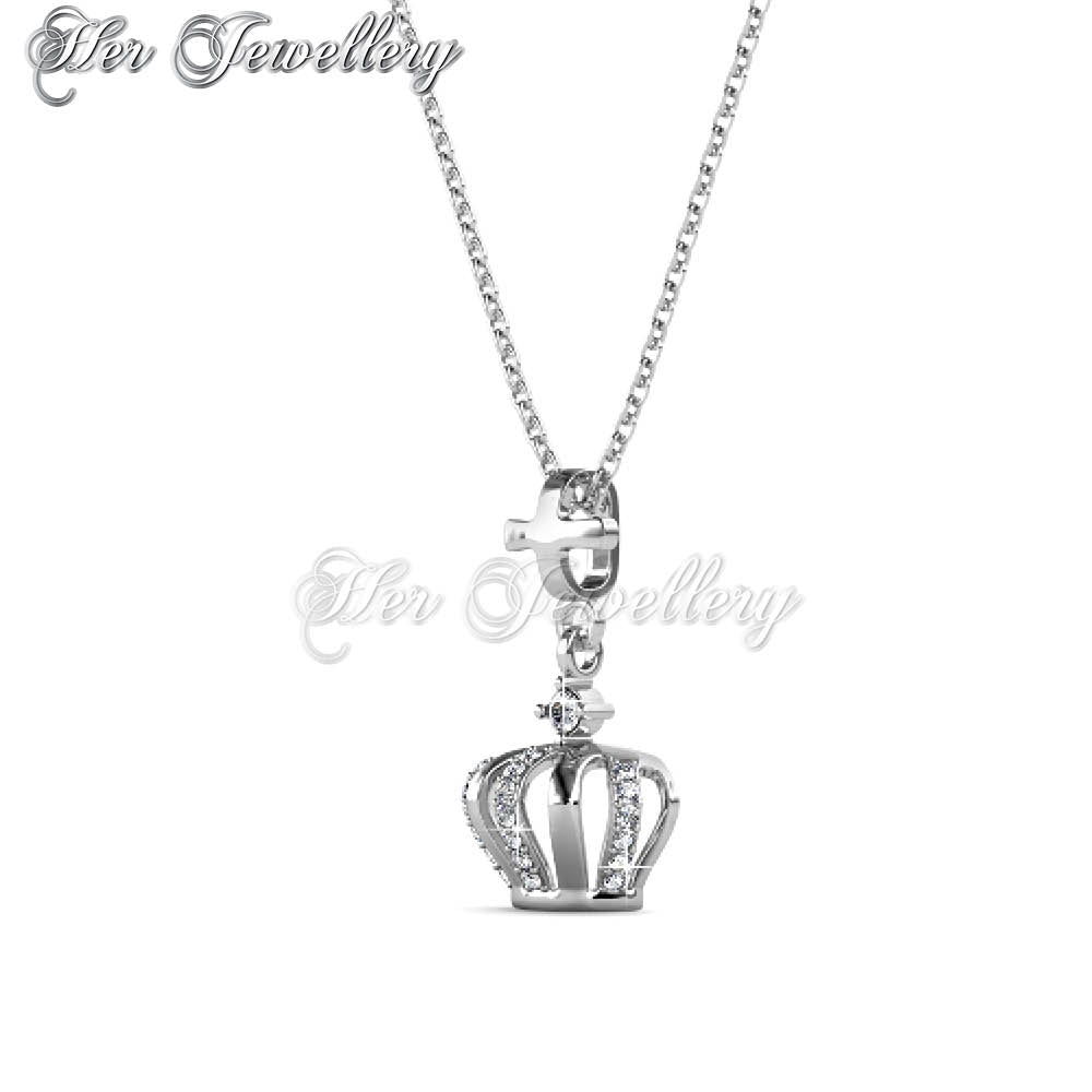 Swarovski Crystals Crown Cross Pendant‏ - Her Jewellery