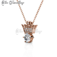Swarovski Crystals Crown Jewel Pendant (Rose Gold) - Her Jewellery