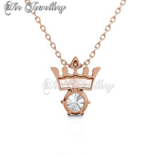 Swarovski Crystals Crown Jewel Pendant (Rose Gold) - Her Jewellery