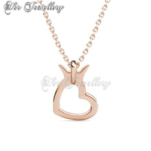 Swarovski Crystals Crown Love Pendant ‏ - Her Jewellery