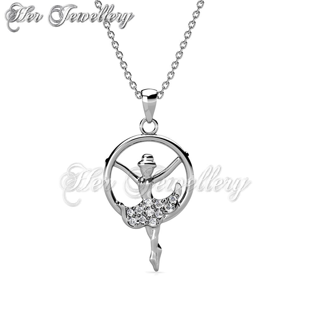 Swarovski Crystals Dancing Ballet Pendant - Her Jewellery