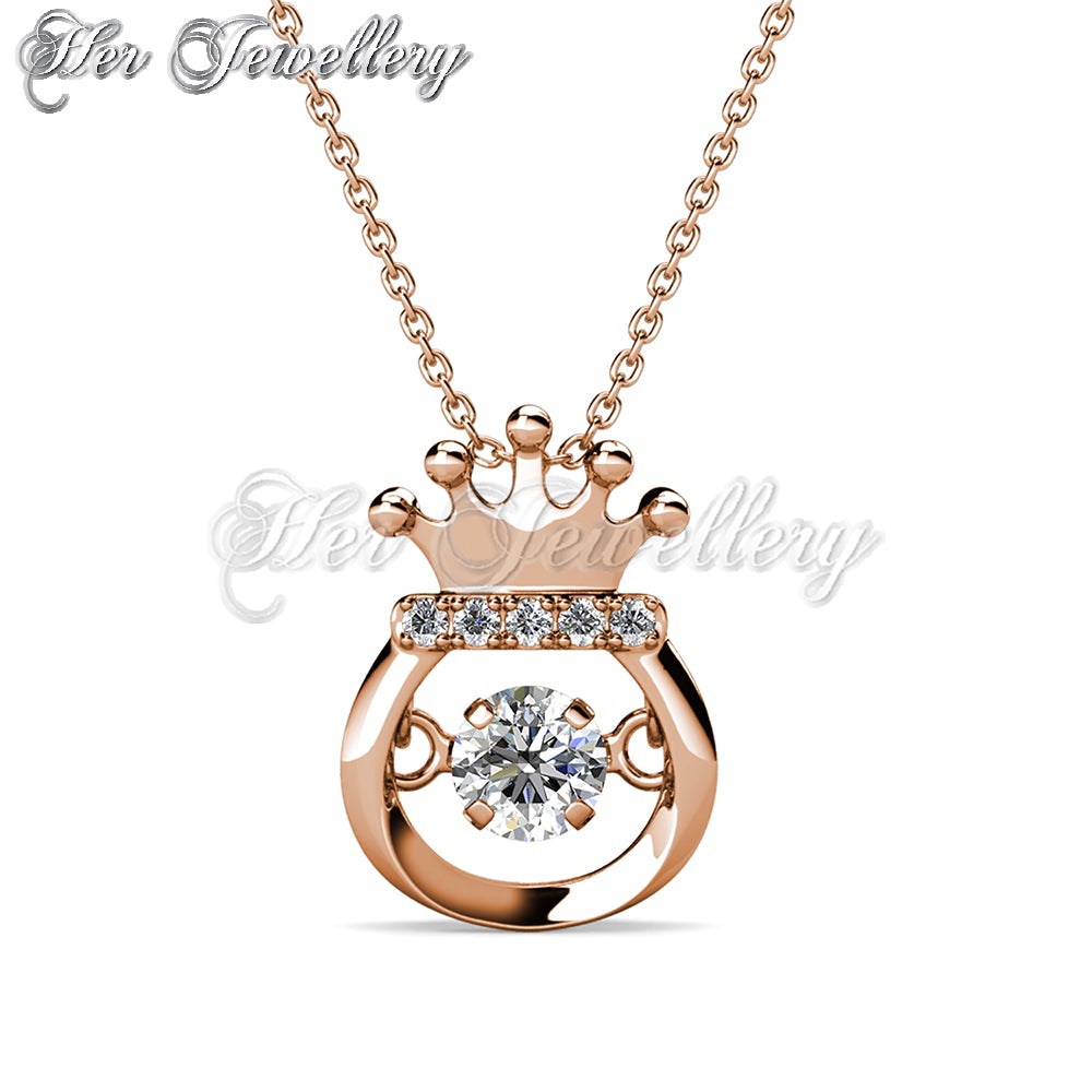 Swarovski Crystals Dancing Crown Pendant - Her Jewellery