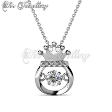 Swarovski Crystals Dancing Crown Pendant - Her Jewellery