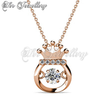 Swarovski Crystals Dancing Crown Pendant - Her Jewellery