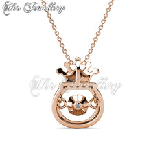 Swarovski Crystals Dancing Crown Pendant - Her Jewellery