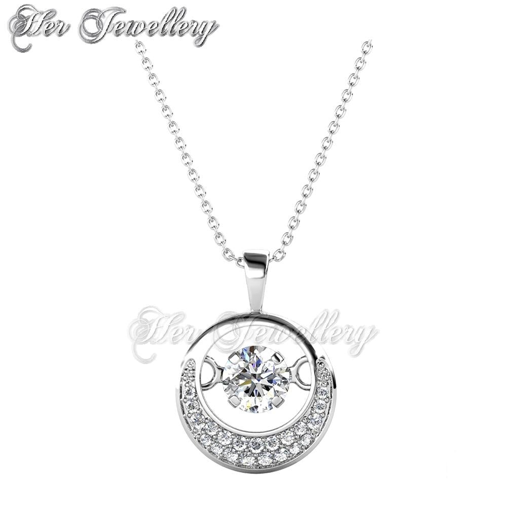 Swarovski Crystals Dancing Moon Pendant - Her Jewellery