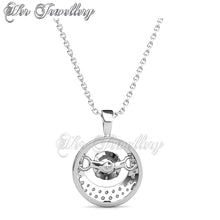 Swarovski Crystals Dancing Moon Pendant - Her Jewellery