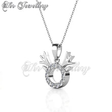 Swarovski Crystals Deer Antlers Pendant - Her Jewellery