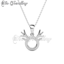 Swarovski Crystals Deer Antlers Pendant - Her Jewellery