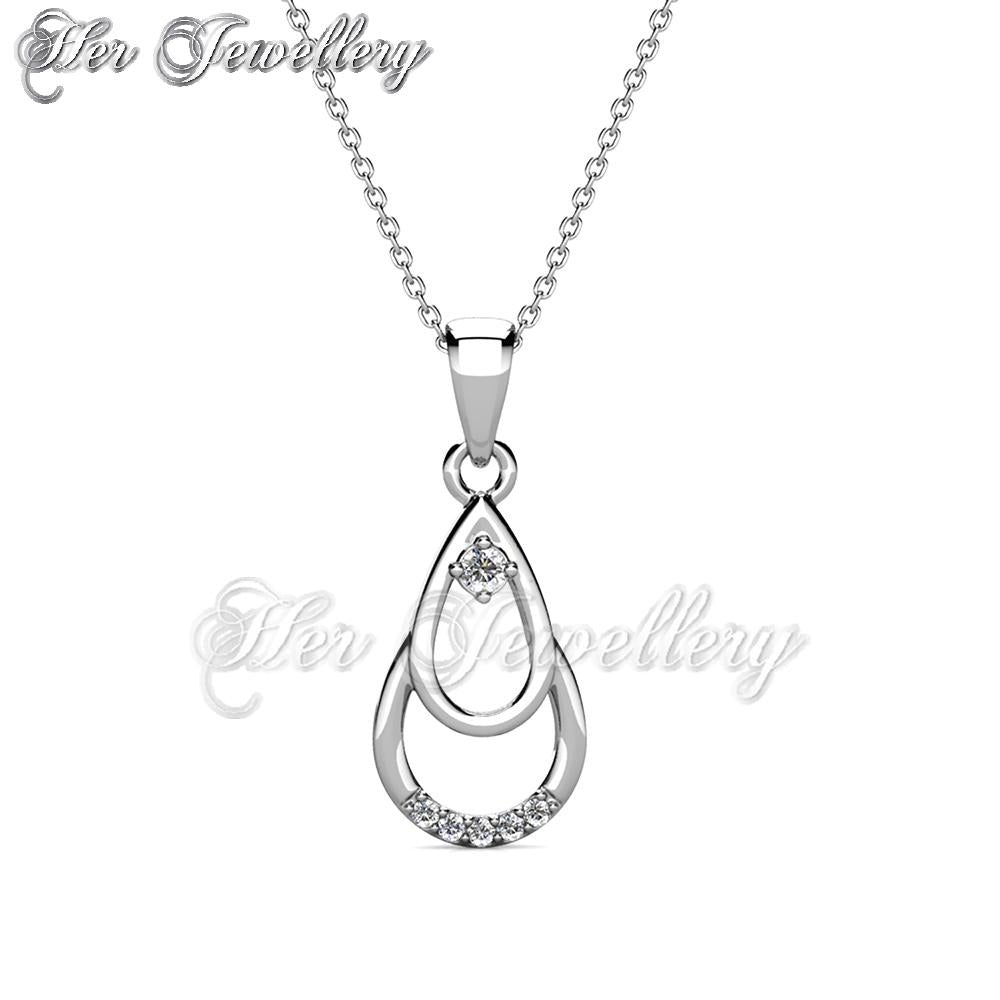 Swarovski Crystals Droplet Duo Pendant - Her Jewellery