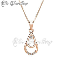 Swarovski Crystals Droplet Duo Pendant - Her Jewellery