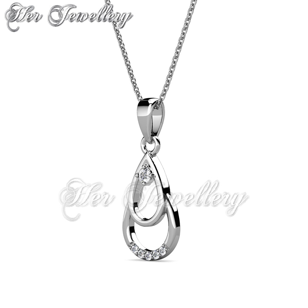 Swarovski Crystals Droplet Duo Pendant - Her Jewellery