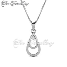 Swarovski Crystals Droplet Duo Pendant - Her Jewellery